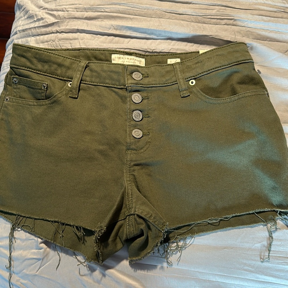 Lucky Brand Olive Jean Shorts